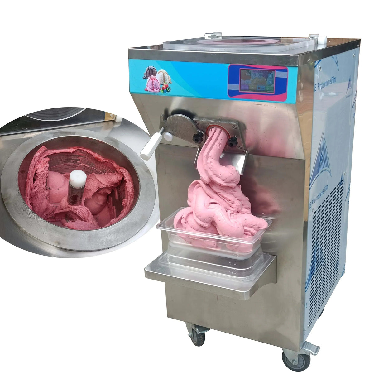 Gelato Machine Batch Freezer Hard Ice Cream Machine, ETL, Vertical