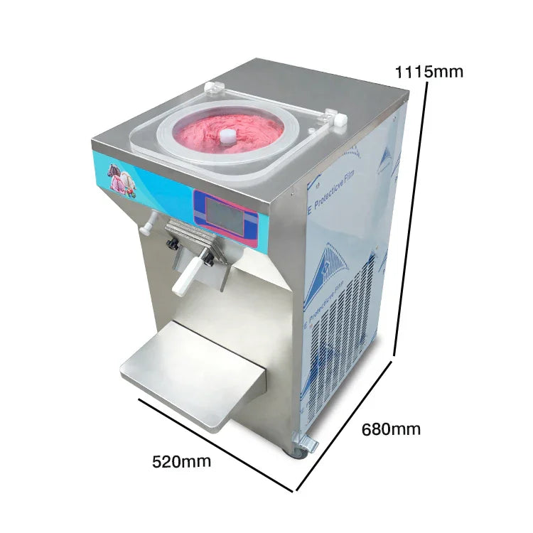 Gelato Machine Batch Freezer Hard Ice Cream Machine, ETL, Vertical