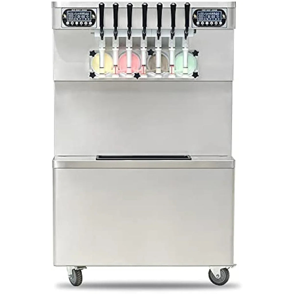 Soft Serve Ice Cream Machine Soft Serve Machine Ice Cream Machine, 7 Flavors, ETL, Refrigerated
