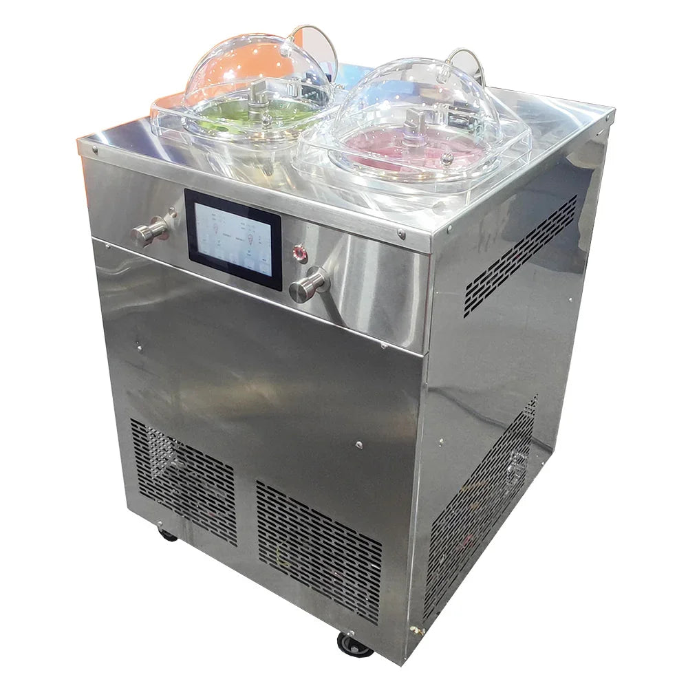 Gelato Machine Batch Freezer Hard Ice Cream Machine, 2 Flavors