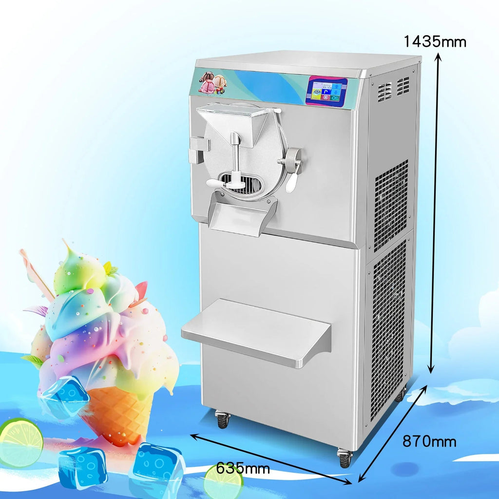 Gelato Machine Batch Freezer Hard Ice Cream Machine, ICM minus 48S, 125 L H, ETL