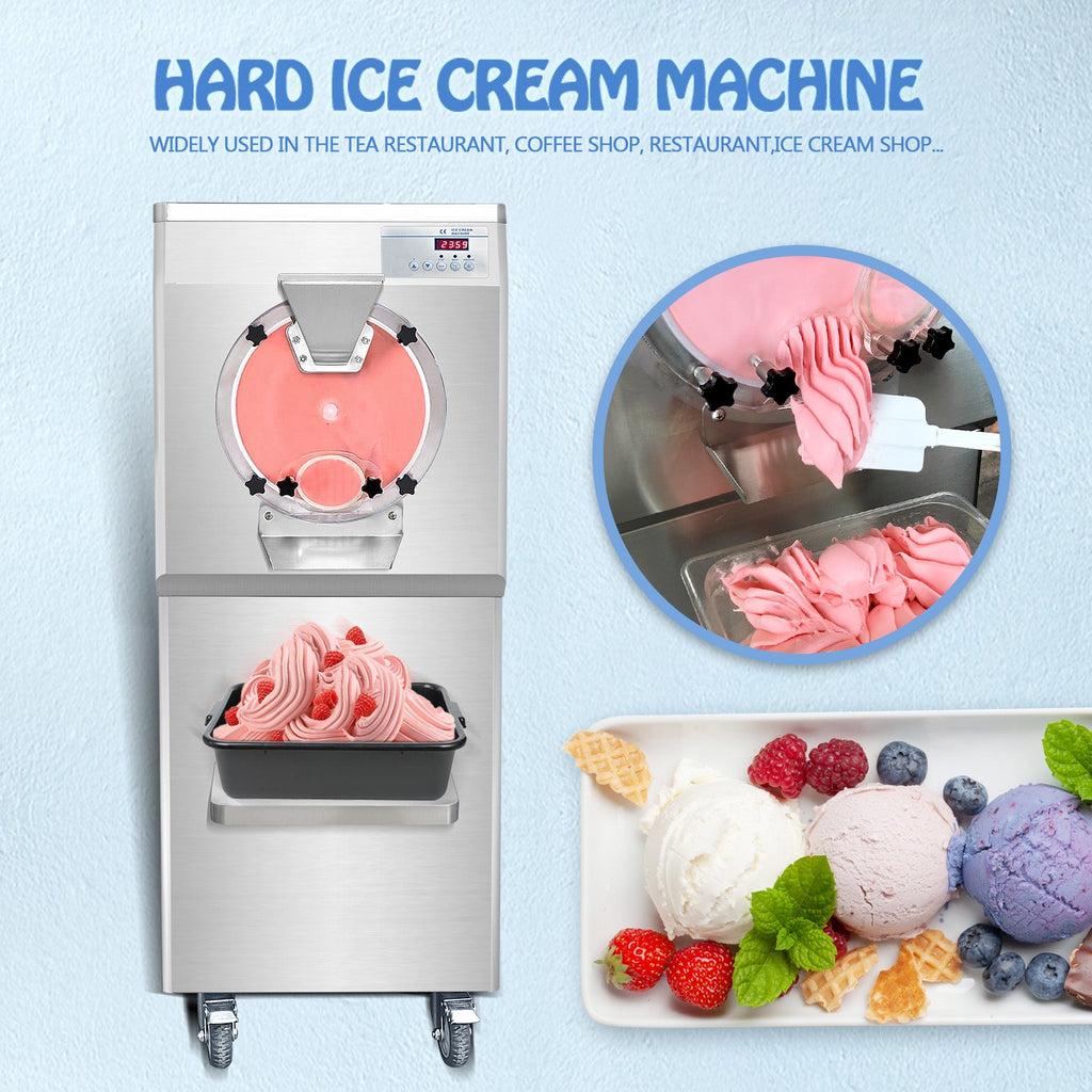 Gelato Machine Batch Freezer Hard Ice Cream Machine, 48 L H, ETL