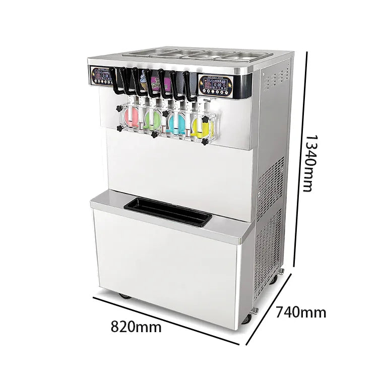 Soft Serve Ice Cream Machine Soft Serve Machine Ice Cream Machine, 7 Flavors, ETL, Refrigerated