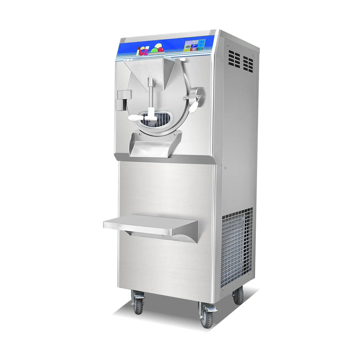 Gelato Machine Batch Freezer Hard Ice Cream Machine, ICM minus 28S, ETL, Stainless Steel