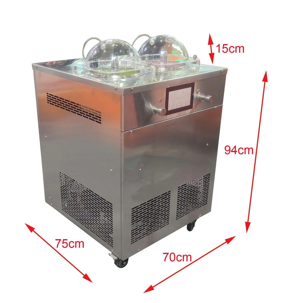 Gelato Machine Batch Freezer Hard Ice Cream Machine, 2 Flavors