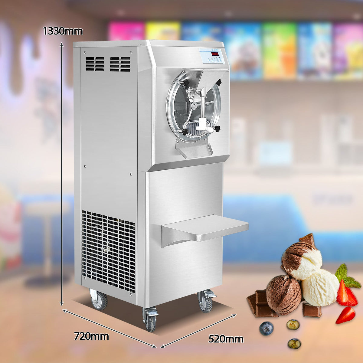 Gelato Machine Batch Freezer Hard Ice Cream Machine, ETL