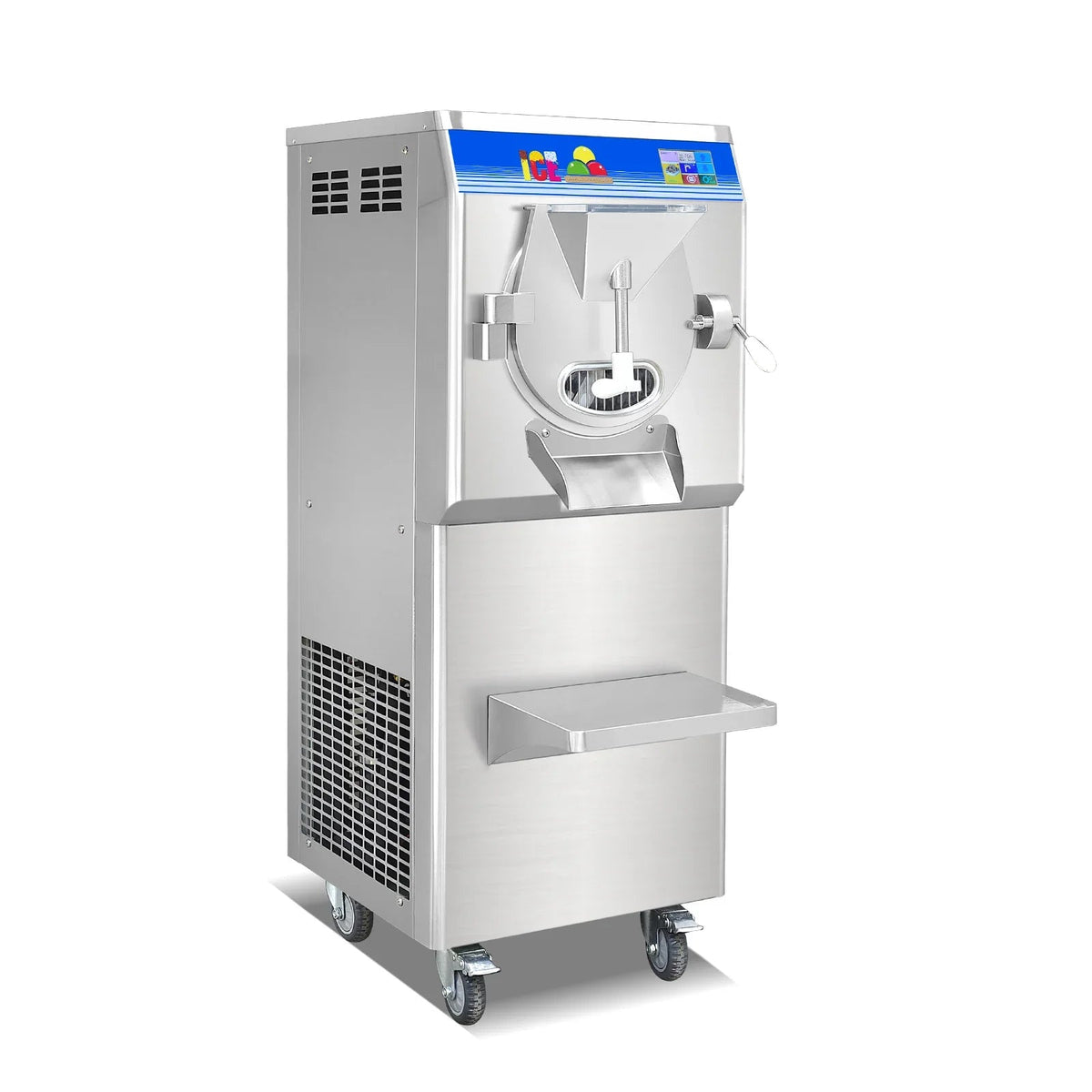 Gelato Machine Batch Freezer Hard Ice Cream Machine, ICM minus 28S, ETL, Stainless Steel