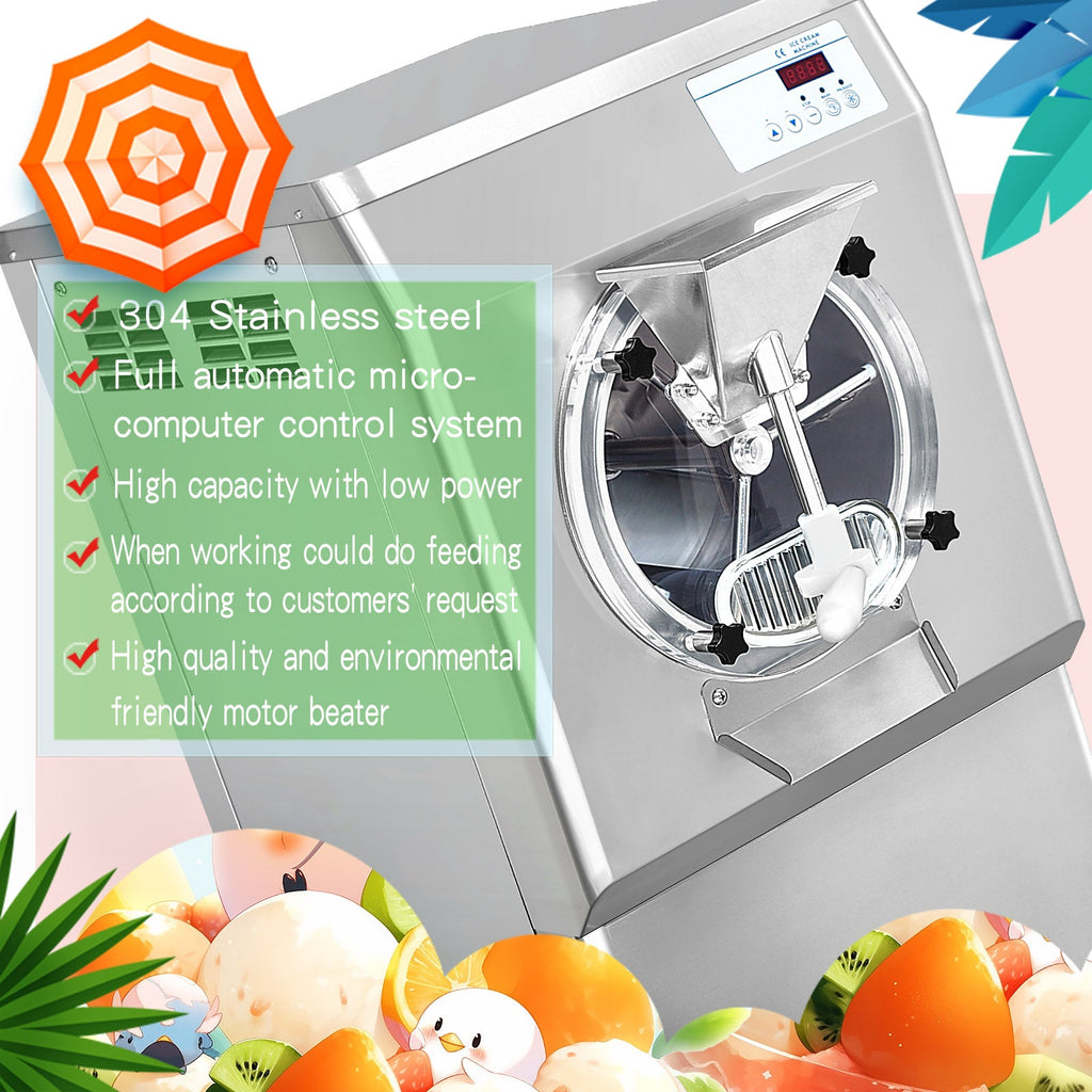 Gelato Machine Batch Freezer Hard Ice Cream Machine, ETL