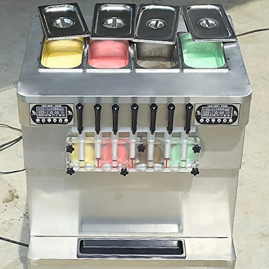 Soft Serve Ice Cream Machine Soft Serve Machine Ice Cream Machine, 7 Flavors, ETL, Refrigerated