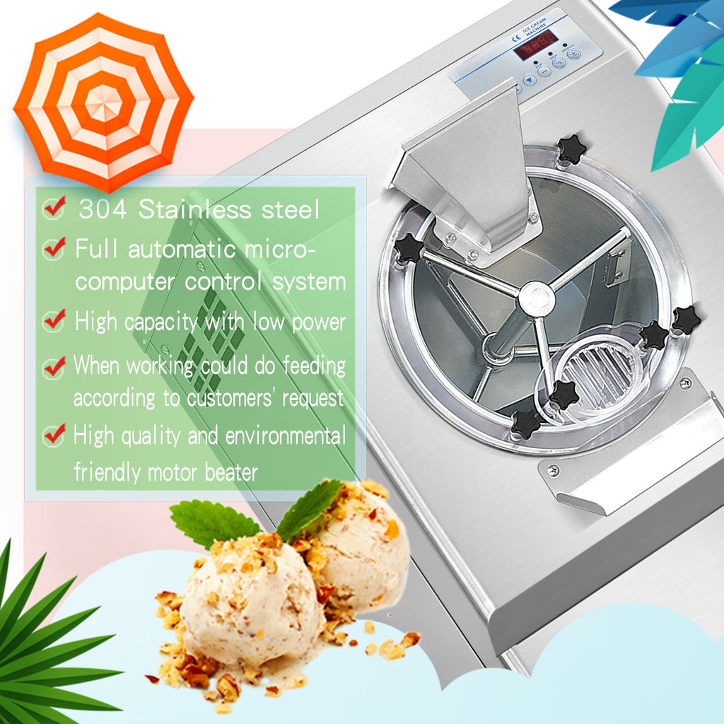 Gelato Machine Batch Freezer Hard Ice Cream Machine, 48 L H, ETL