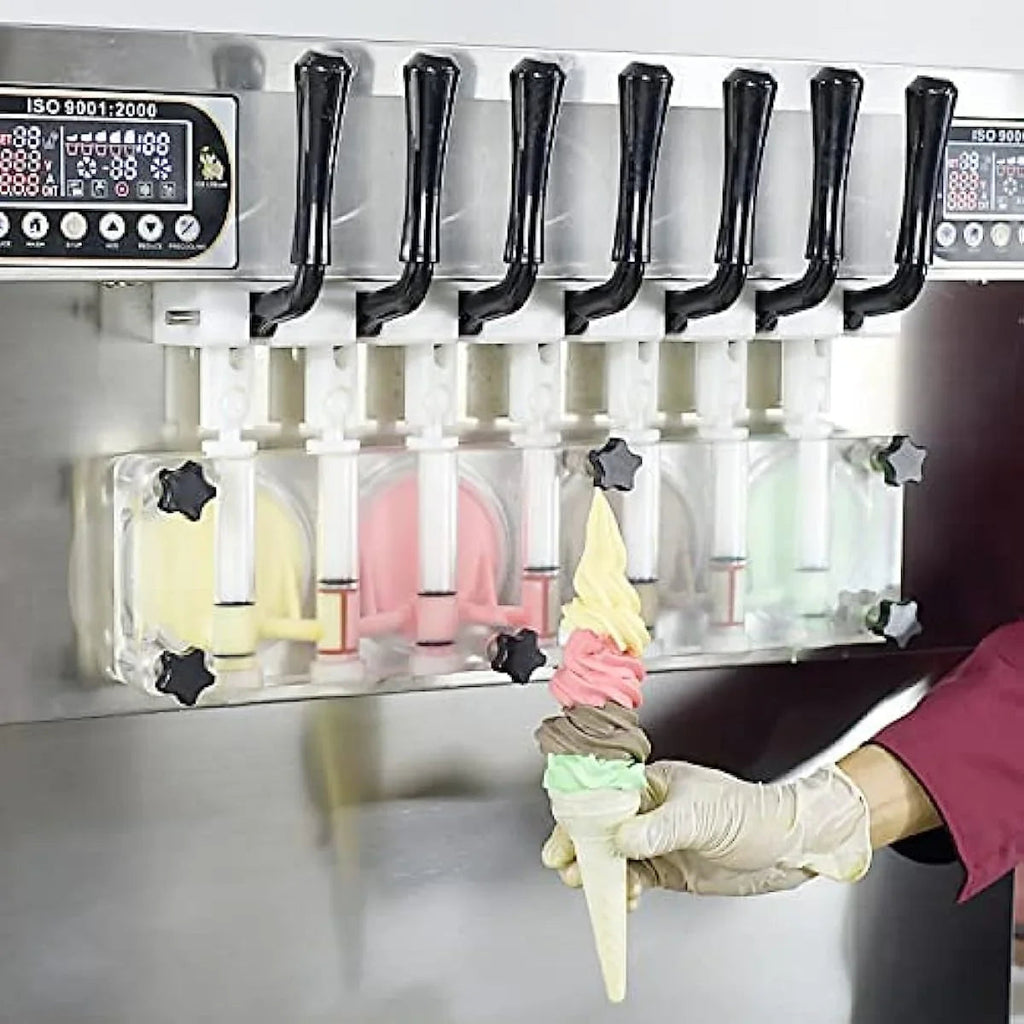 Soft Serve Ice Cream Machine Soft Serve Machine Ice Cream Machine, 7 Flavors, ETL, Refrigerated