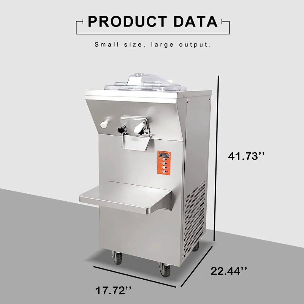 Gelato Machine Batch Freezer Hard Ice Cream Machine, Vertical