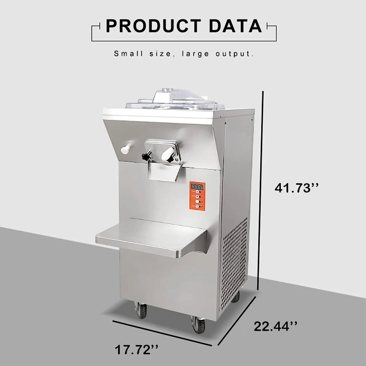 Gelato Machine Batch Freezer Hard Ice Cream Machine, Vertical