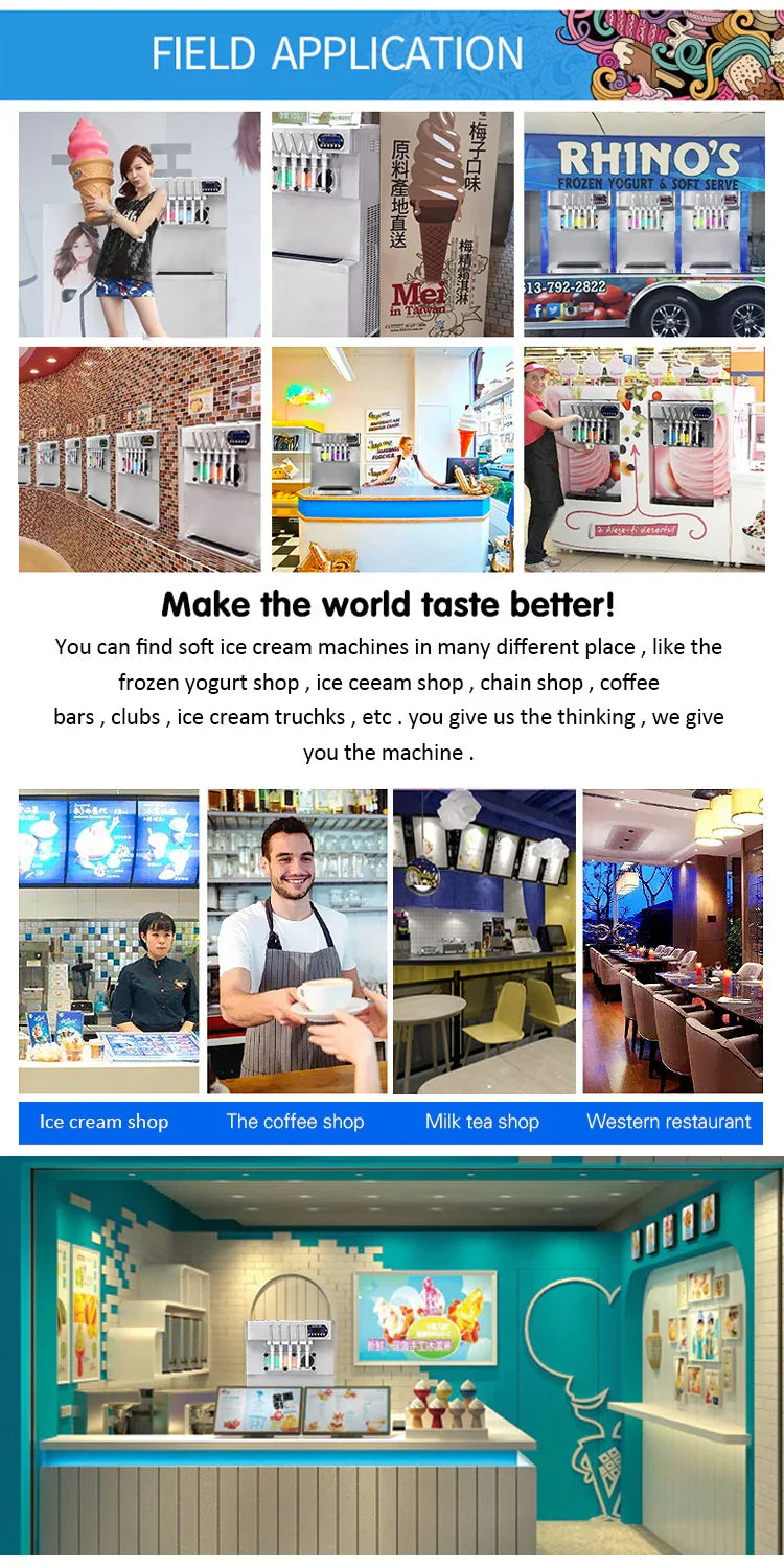 Soft Serve Ice Cream Machine Soft Serve Machine Ice Cream Machine, 4. 3 Inches, ETL, Refrigerated