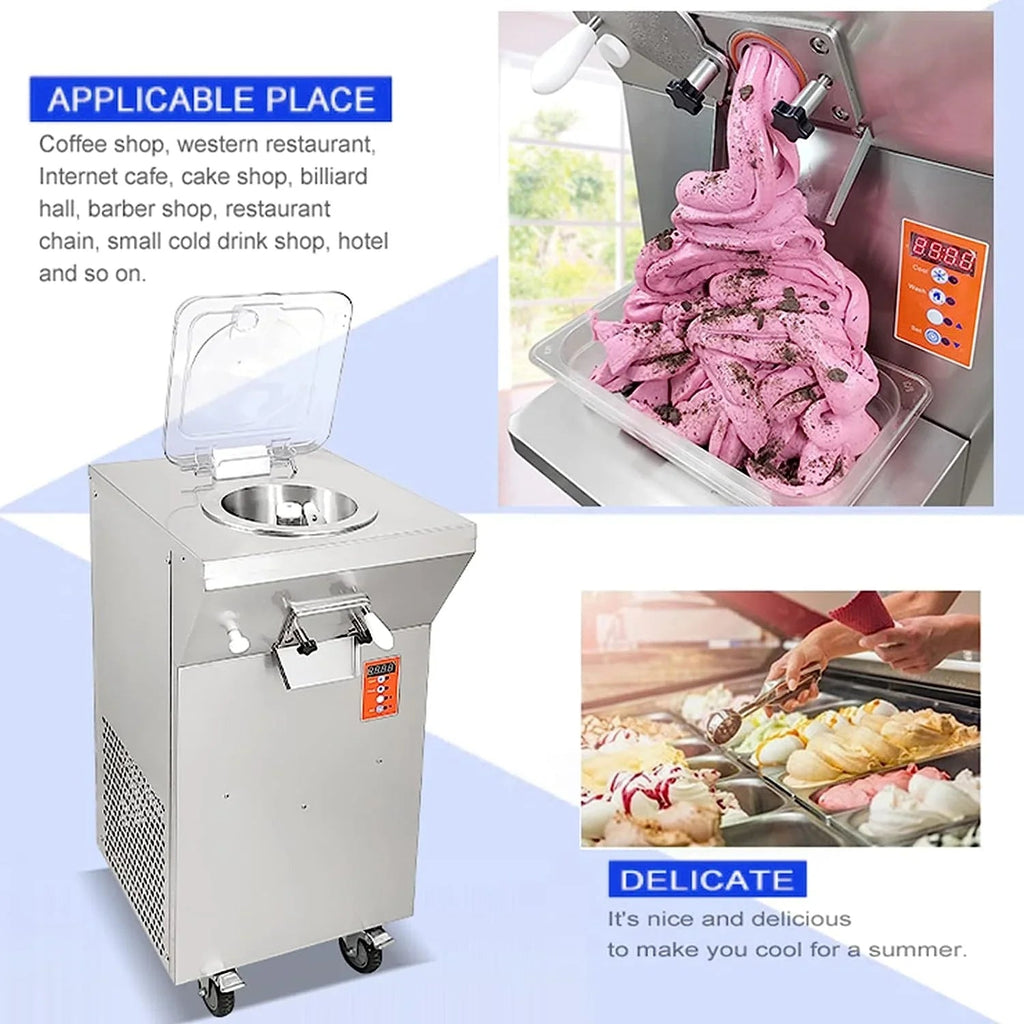 Gelato Machine Batch Freezer Hard Ice Cream Machine, Vertical