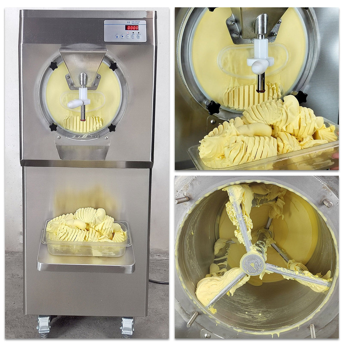 Gelato Machine Batch Freezer Hard Ice Cream Machine, ETL