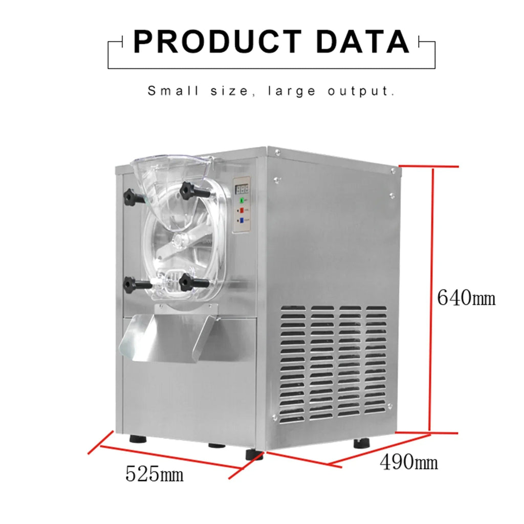 Gelato Machine Batch Freezer Hard Ice Cream Machine, Countertop