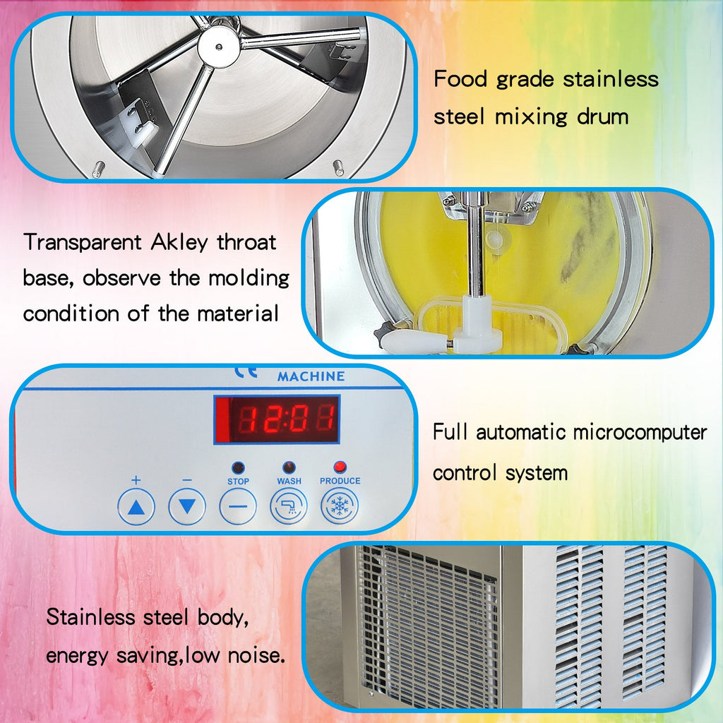 Gelato Machine Batch Freezer Hard Ice Cream Machine, ETL