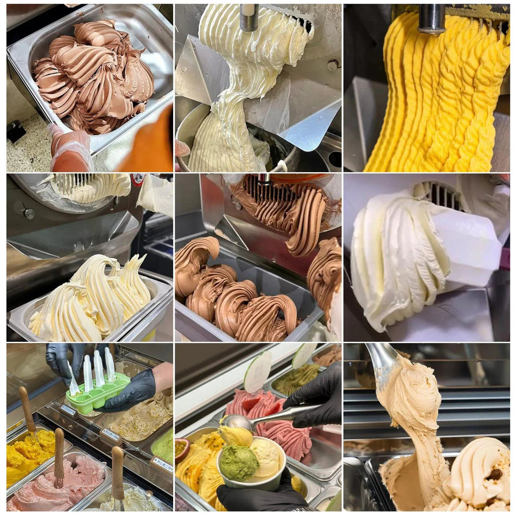 Gelato Machine Batch Freezer Hard Ice Cream Machine, ICM minus 48S, 125 L H, ETL