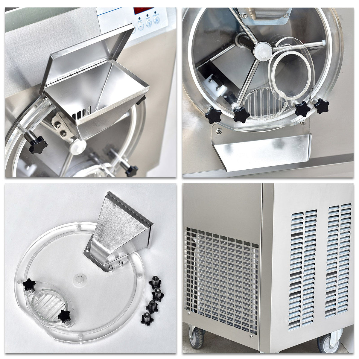 Gelato Machine Batch Freezer Hard Ice Cream Machine, 48 L H, ETL