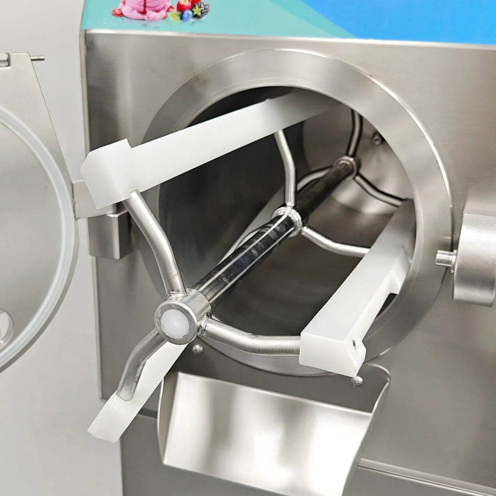 Gelato Machine Batch Freezer Hard Ice Cream Machine, ICM minus 48S, 125 L H, ETL