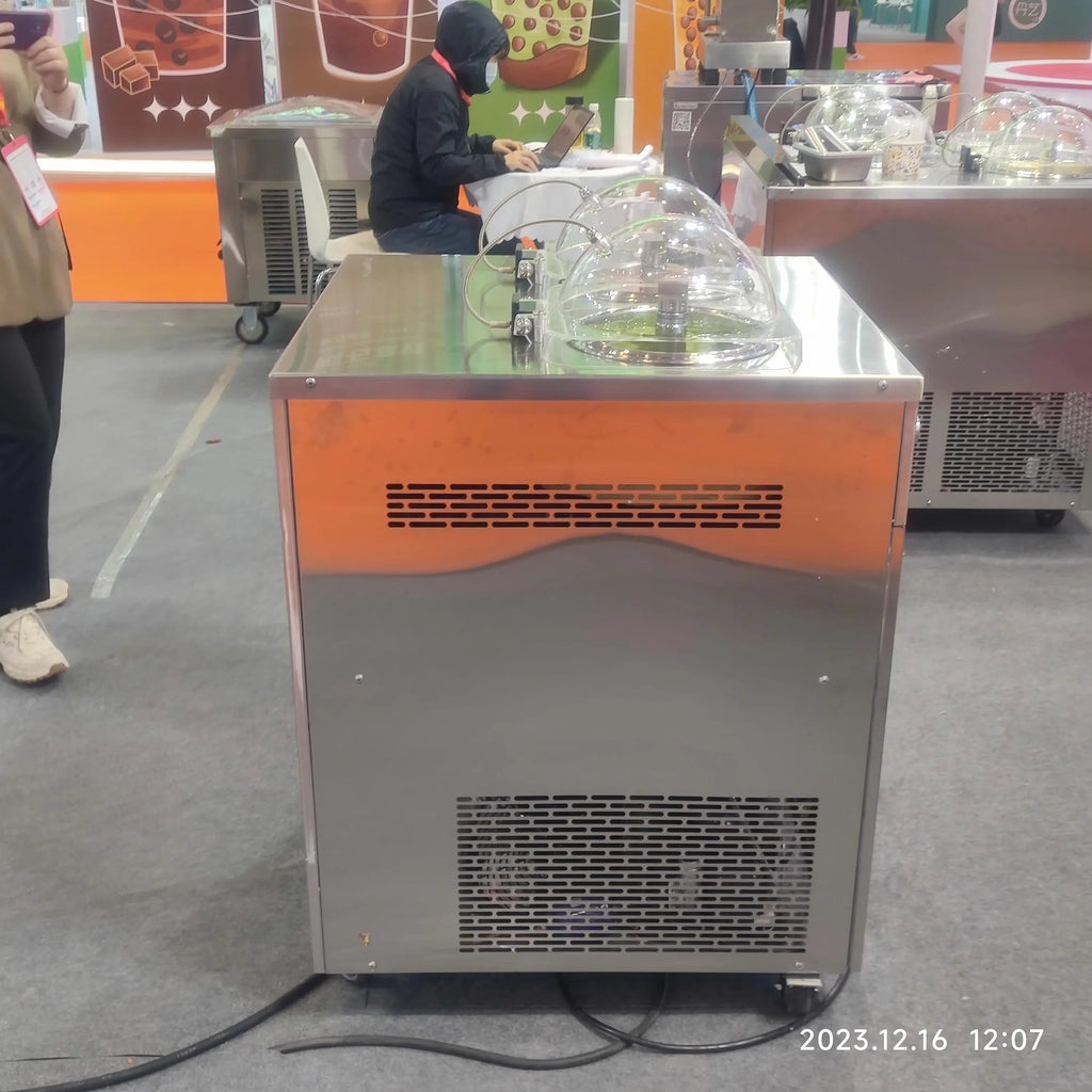 Gelato Machine Batch Freezer Hard Ice Cream Machine, 2 Flavors