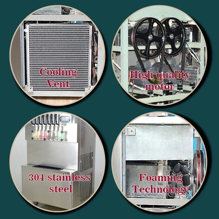 Soft Serve Ice Cream Machine Soft Serve Machine Ice Cream Machine, 7 Flavors, ETL, Refrigerated