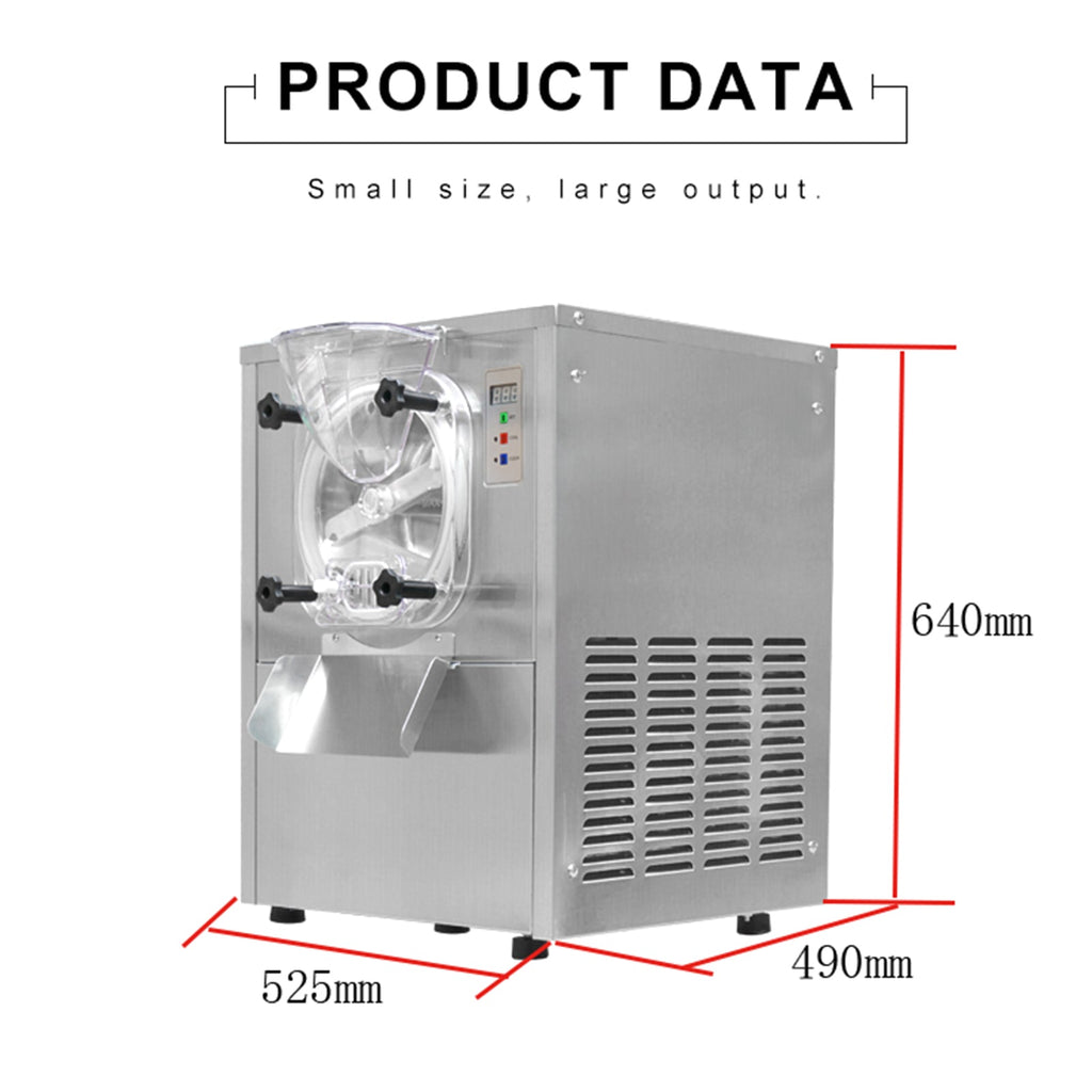 Gelato Machine Batch Freezer Hard Ice Cream Machine, Countertop