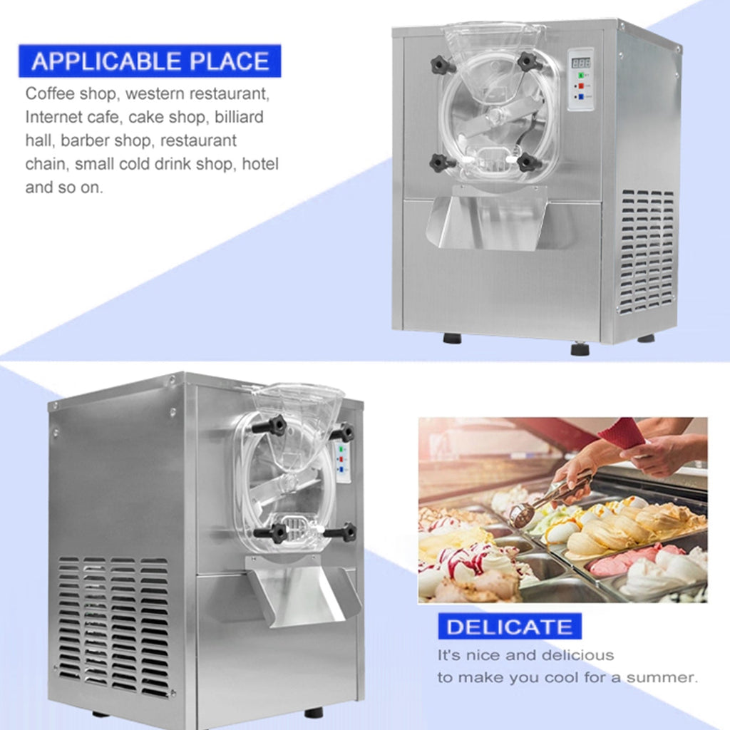 Gelato Machine Batch Freezer Hard Ice Cream Machine, Countertop