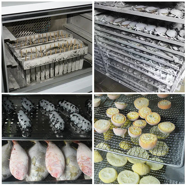5 Trays chest Blast Flash Chiller Freezer,Dumpling shock Batch Freezer for ice Cream gelato Chicken Fish Dessert