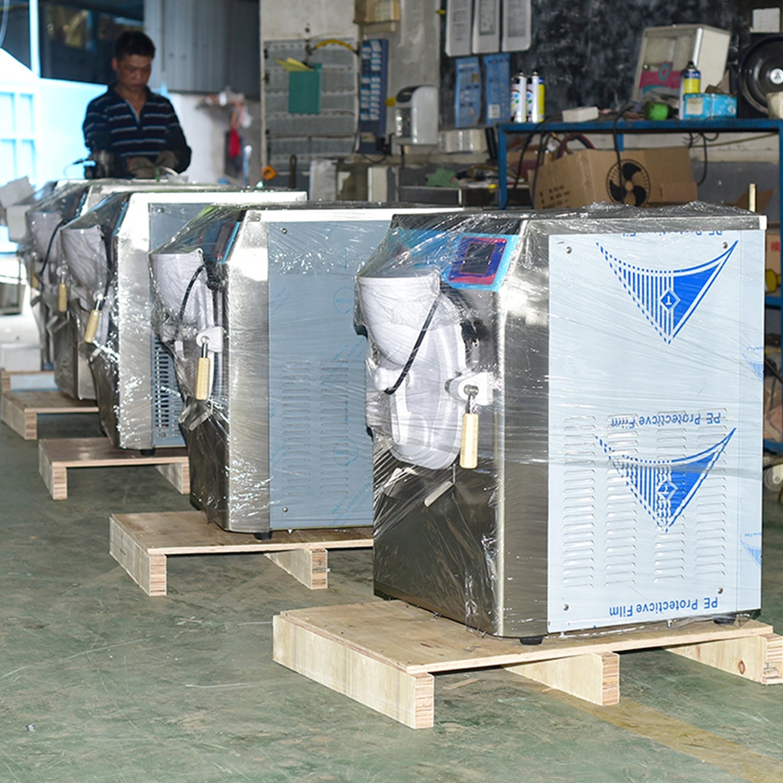 ETL Certificate Heavy Duty countertop Gelato hard ice Cream Machine italian water Street Food Machine 9-11 gal per hour