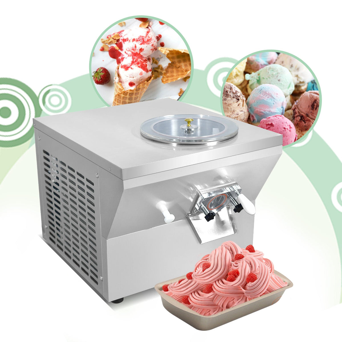 Fresh Fruit Gelato Ice Cream Machine Italian Water Maker Machine 5. 5 Gallon per Hour Vertical Feeding and Mixing