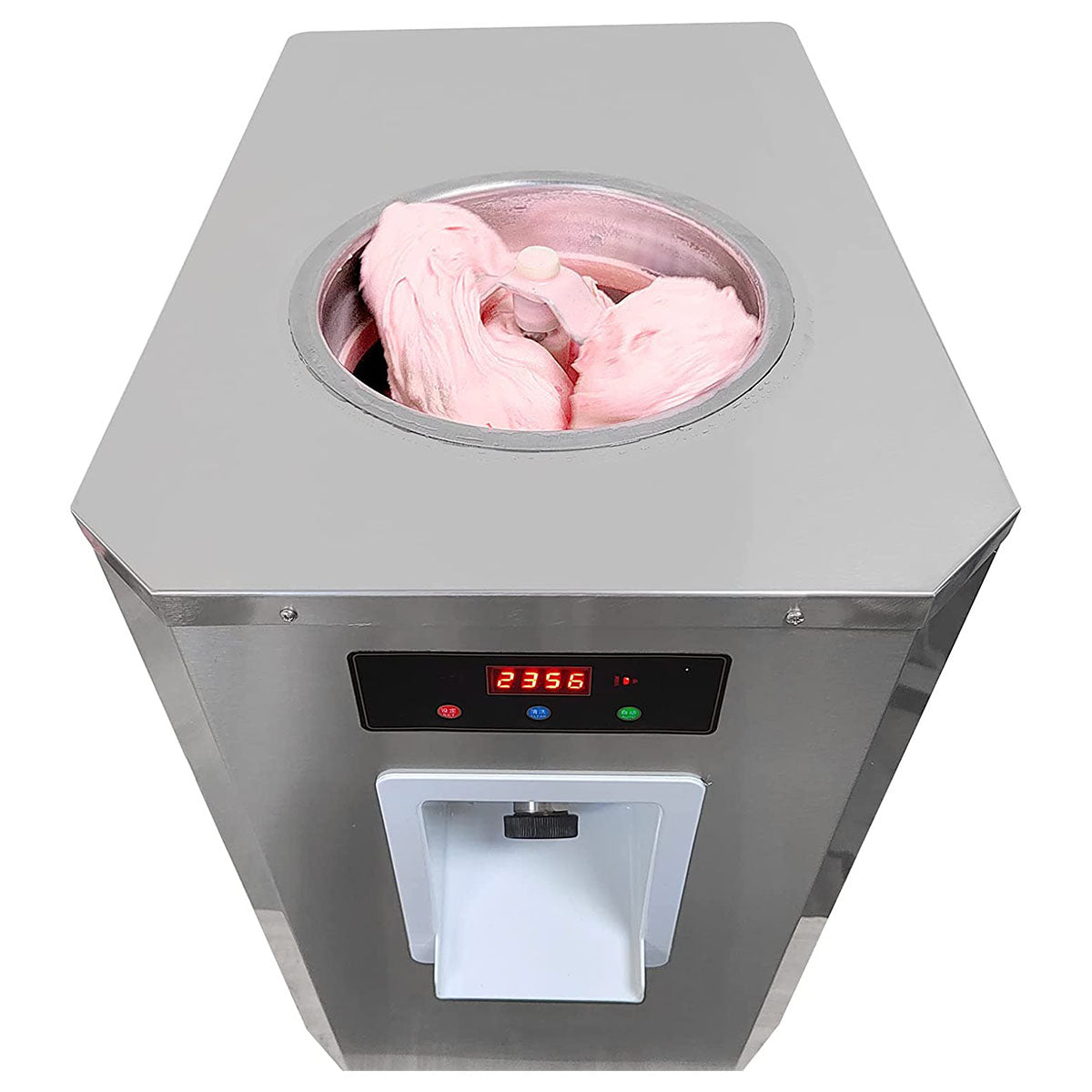 Desktop 6L Vertical Italian Hard Ice Cream Machine batch freezer Digital Control Sorbet Maker