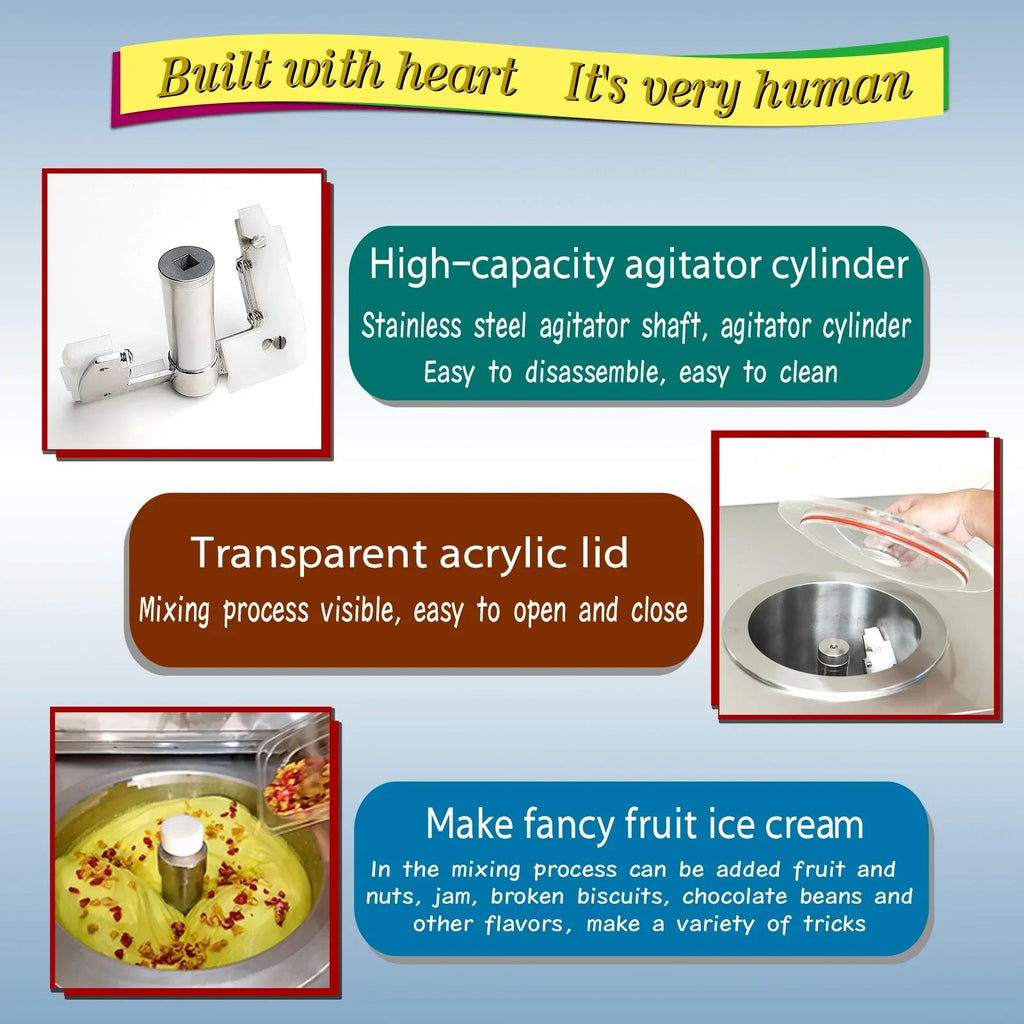 Fresh fruit gelato hard ice cream machine Scoop ice cream maker Italian Ice Maker fast food machine snack food machine