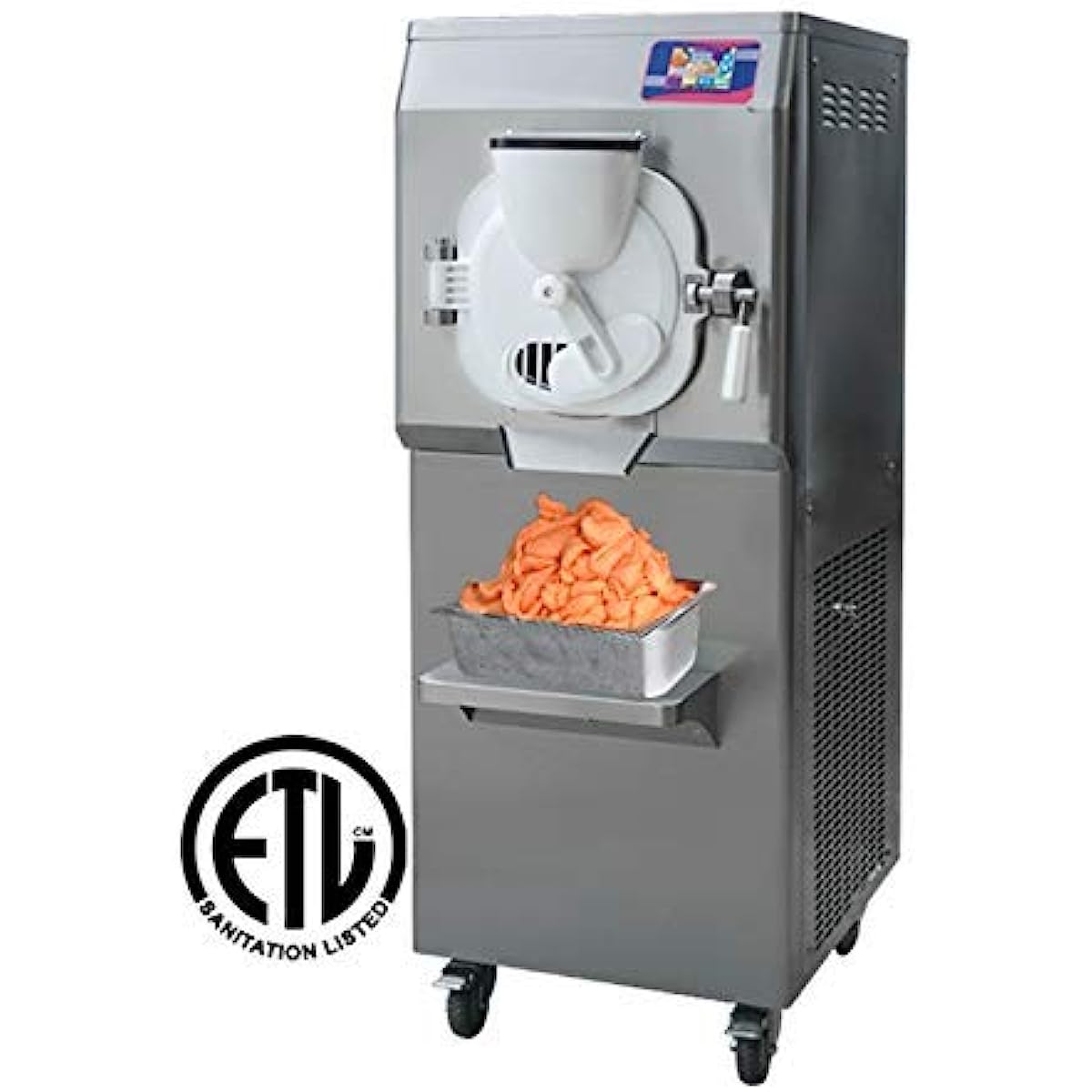 ETL Heavy Duty Commercial Gelato Hard ice Cream Machine,Italian water Ice Cream Machine,12-15 Gal/Hour