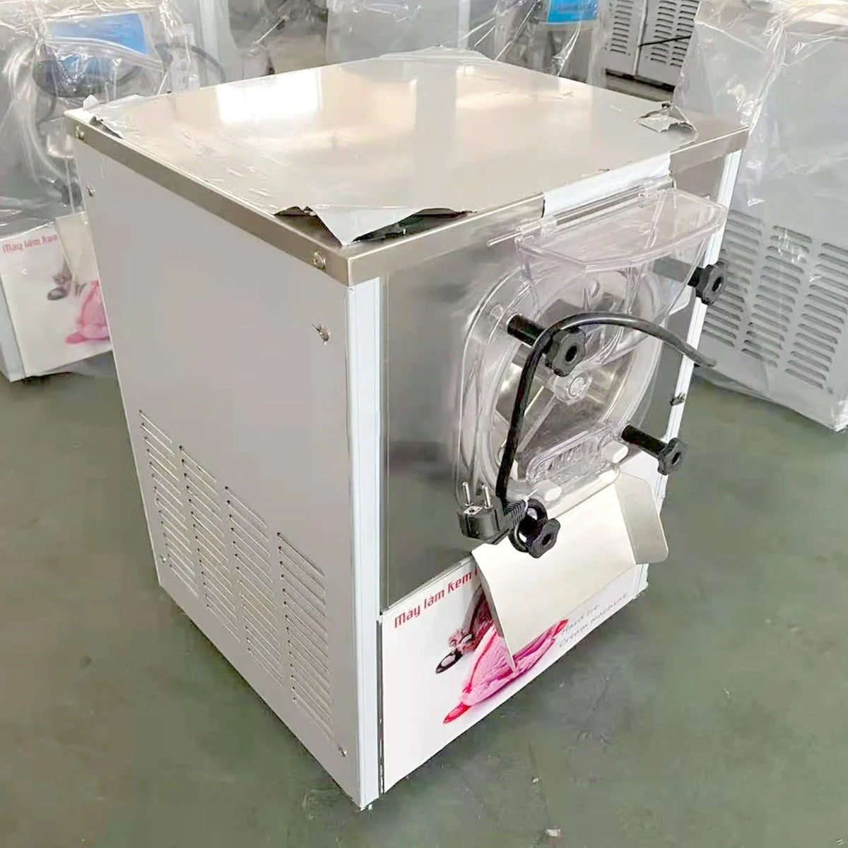 Desktop Italian Gelato Hard ice Cream Machine Maker,Small Countertop Batch Freezer