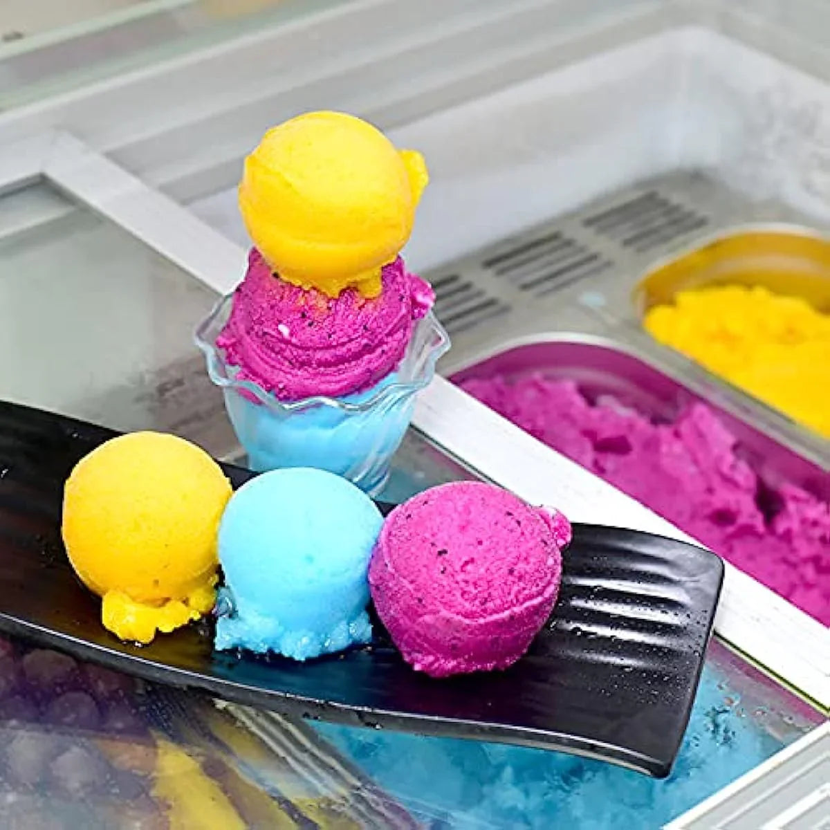 Water Ice Machine, Italian Ice Machine,Dairyfree Healthy and Nutritious Fresh Fruits Italian Water Vegan Gelato Hard Sorbet Ice cream Machine