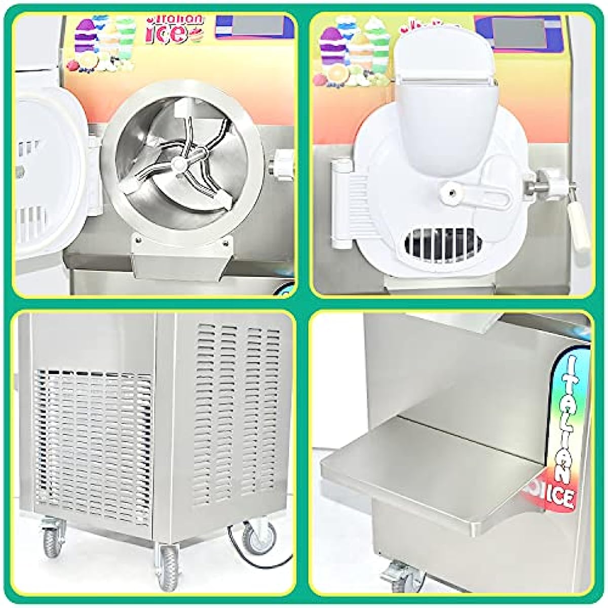 ICM minus 28S Italian Ice Machine Dairy Free Healthy and Nutritious Fresh Fruits Italian Water Ice Sorbet Making Machine Gelato Ice Cream Machine