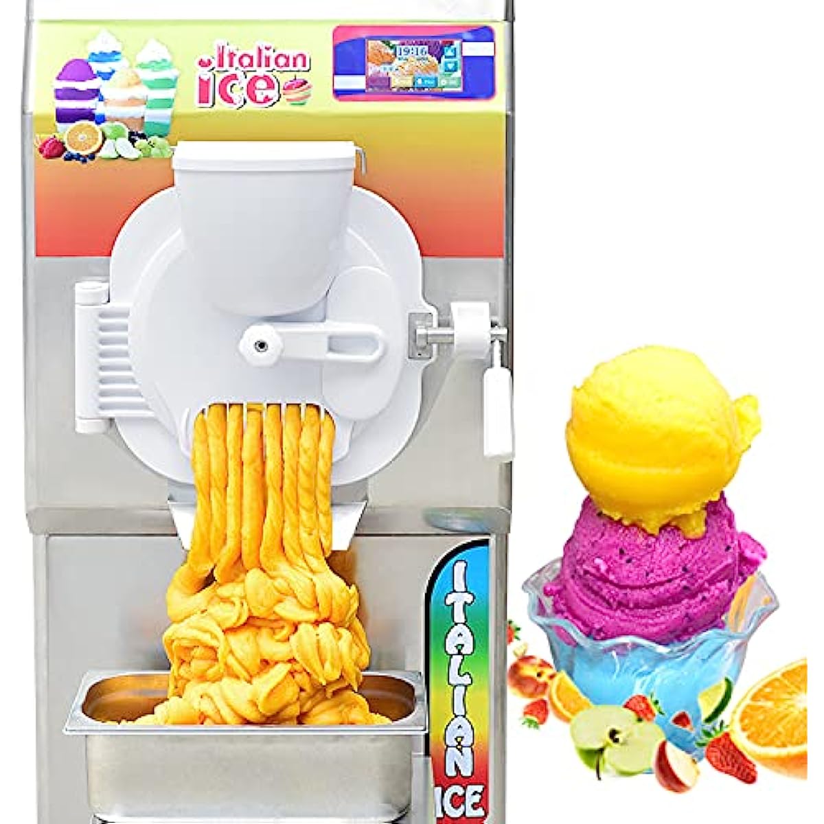 ICM minus 28S Italian Ice Machine Dairy Free Healthy and Nutritious Fresh Fruits Italian Water Ice Sorbet Making Machine Gelato Ice Cream Machine