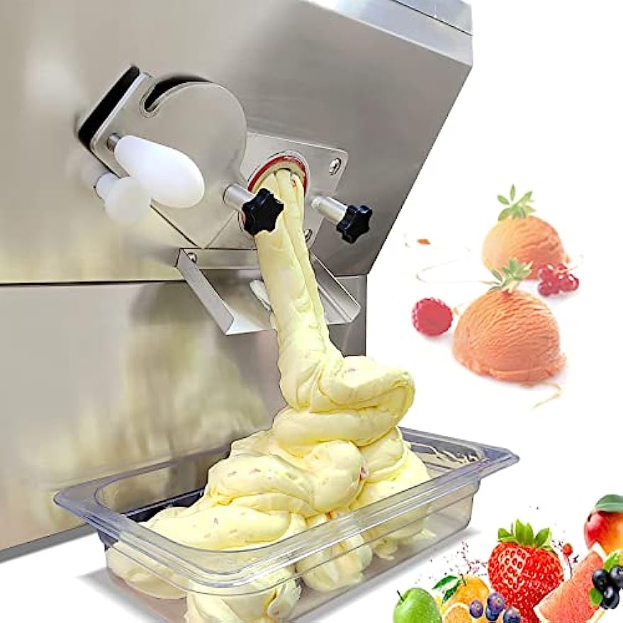 Gelato Machine Batch Freezer Hard Ice Cream Machine, 20 L H, ETL, Countertop