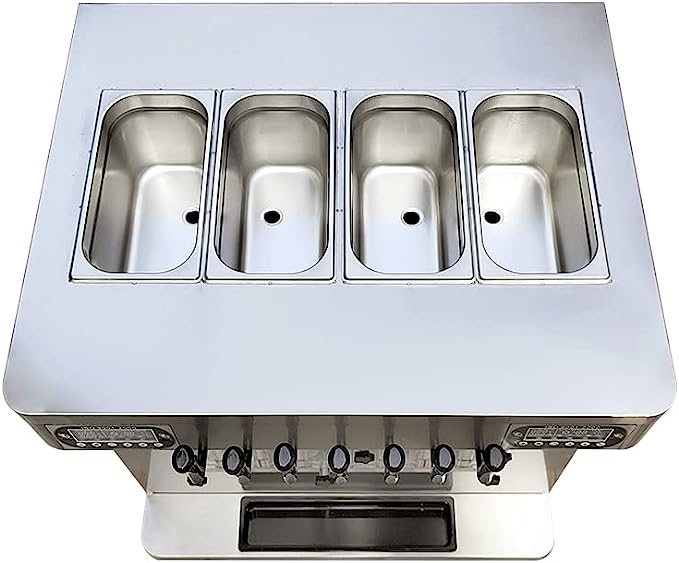 Soft Serve Ice Cream Machine Soft Serve Machine Ice Cream Machine, 7 Flavors, ETL, Countertop, Refrigerated