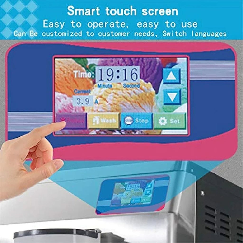 ICM-38S Hard Serve Ice Cream Machine High Capactiy Italian Water Ice Making Machine Ice Cream Maker-12-15 Gal per Hour