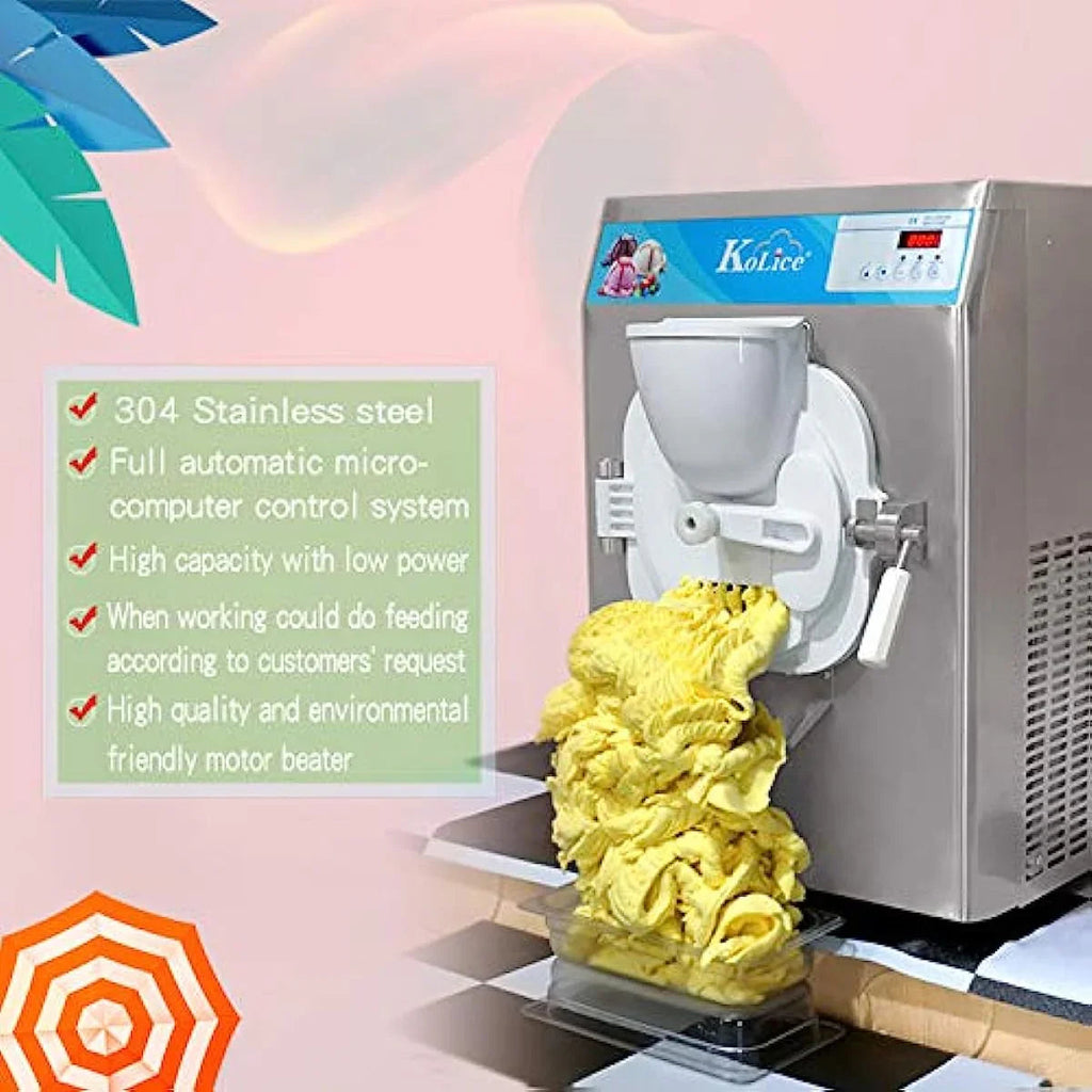 ICM-28 ETL Certificate Tabletop Gelato Hard Ice cream Machine Italian Water Ice Cream Machine Desktop Italian Ice