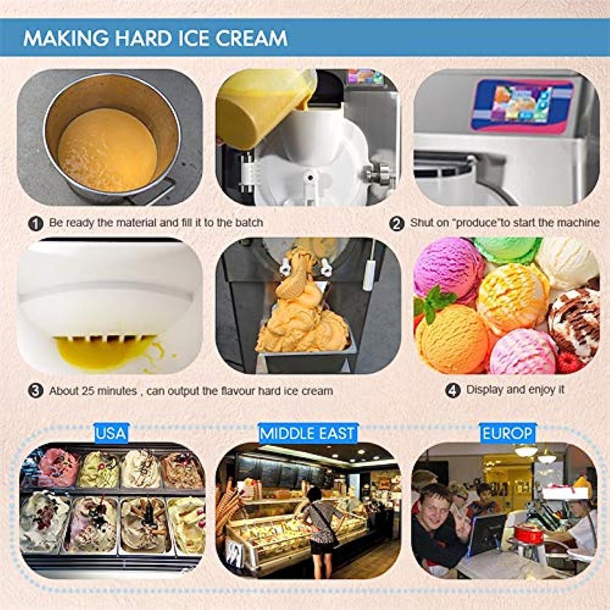 ICM-28S ETL hard ice cream machine gelato ice cream making machine Italian water ice maker-Italy designed extra strong