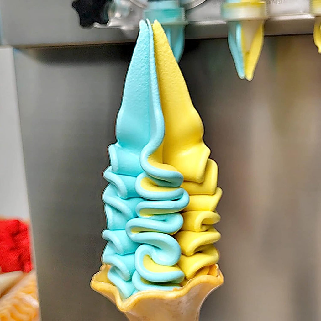 Soft Serve Ice Cream Machine Soft Serve Machine Ice Cream Machine, 3 Flavors, ETL, Countertop, Refrigerated