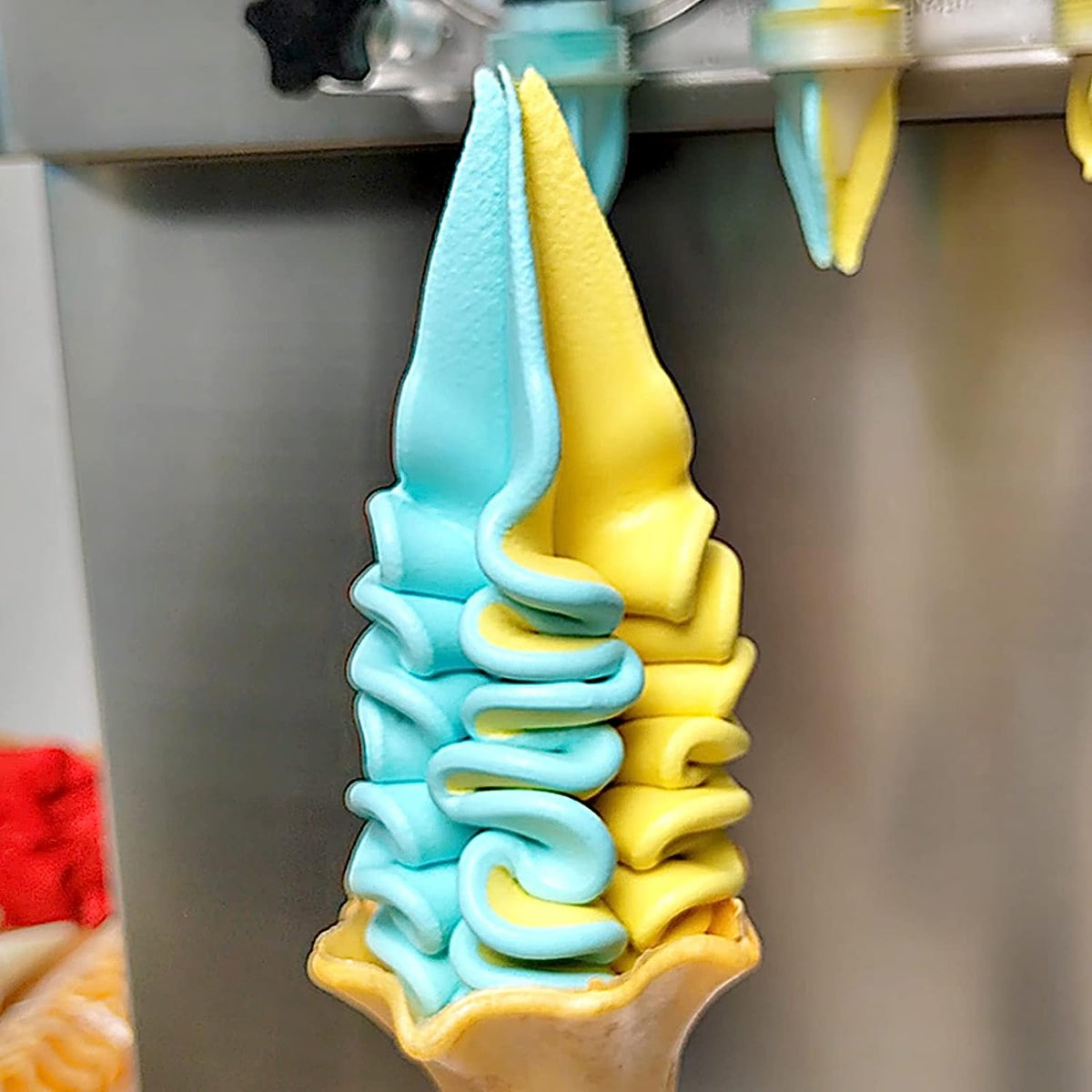 Soft Serve Ice Cream Machine Soft Serve Machine Ice Cream Machine, 3 Flavors, ETL, Countertop, Refrigerated