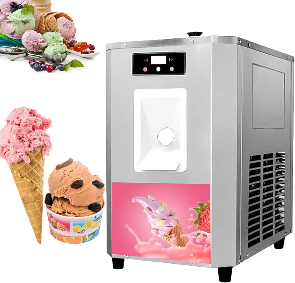 Desktop 6L Vertical Italian Hard Ice Cream Machine batch freezer Digital Control Sorbet Maker