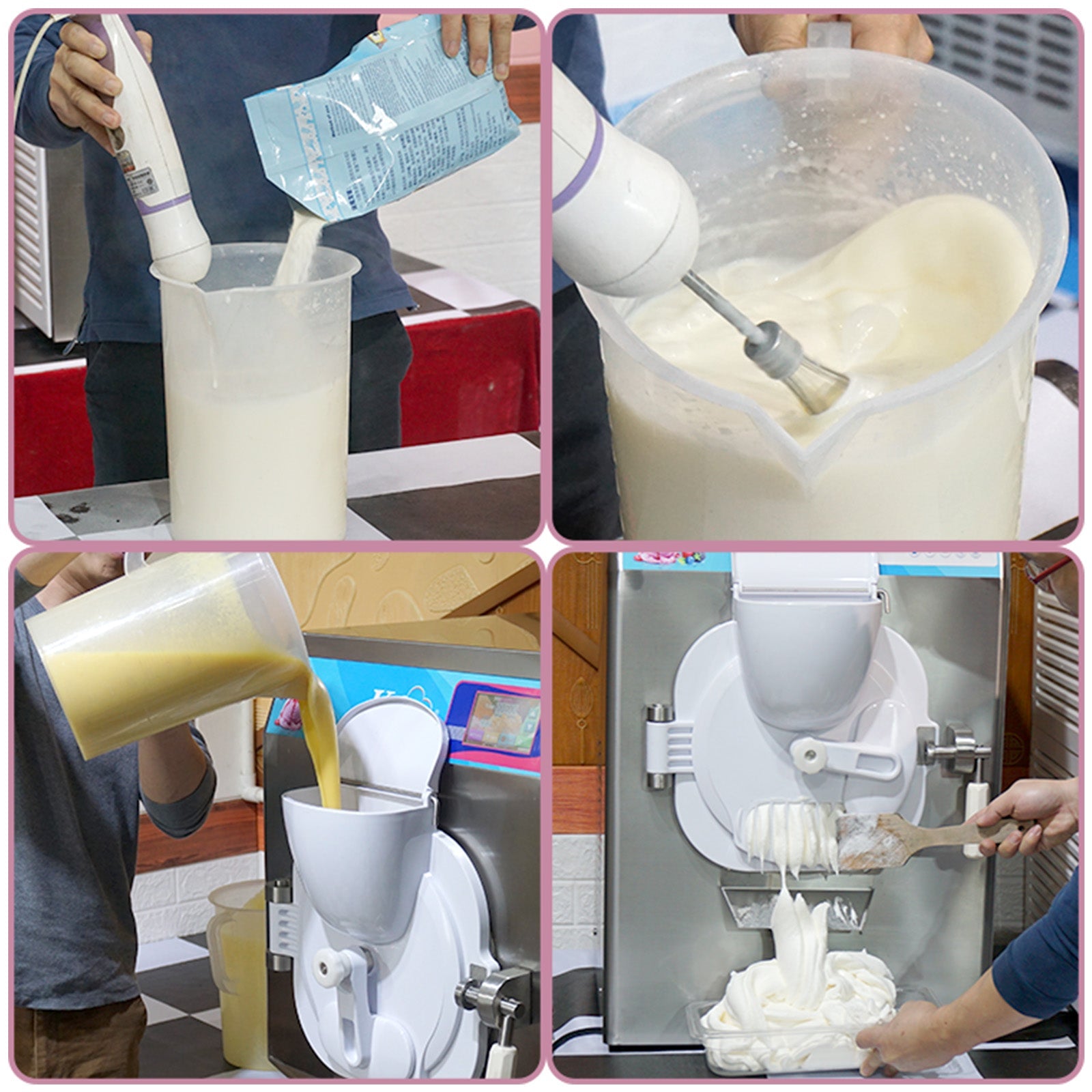 ETL Certificate Heavy Duty countertop Gelato hard ice Cream Machine italian water Street Food Machine 9-11 gal per hour