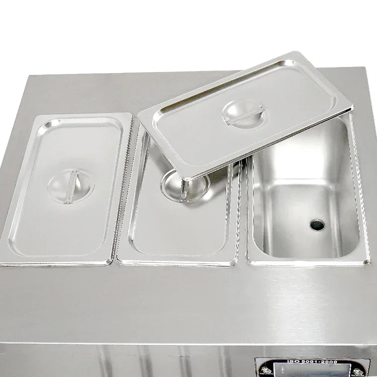 Desktop 5 Flavors Soft Serve Ice Cream Machine maker ETL 5 Different Discharge Nozzles Upper Tanks Refrigerated