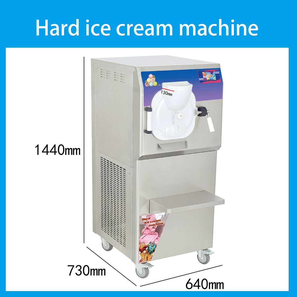 Gelato Machine Batch Freezer Hard Ice Cream Machine, 125 L H, ETL